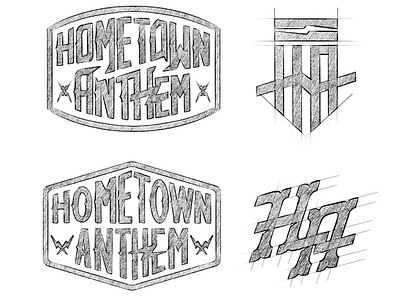 Sketch Concept Design Hometown Anthem Brand Kansas City badge badge design badges chiefs custom design custom lettering emblem font hometown anthem kansas city lettering logo badge logo inspiration logotype monogram patch simple design typography ui vintagedesign