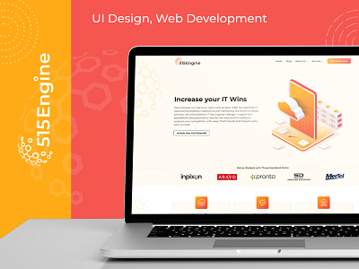 515 Engine Landing Page app brand clean ui colors design design system experience grid interface navigation page site ui ui design ux web web app web layout web ui design website