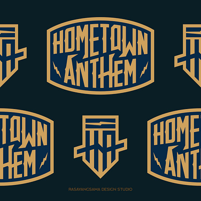 Badge Design Hometown Anthem Brand badge badge design badges bolt logo chiefs custom lettering custom logo design emblem font handdrawn handlettering kansas city lettering lightning logotype patch typography vintage design vintagedesign