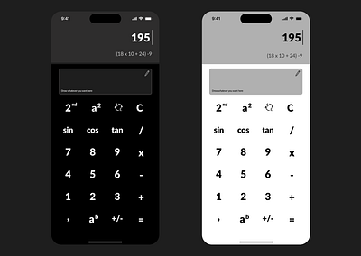 Calculator App Design #DailyUI all in one calculator dailyui dark an white mode darkmode graphic design ui