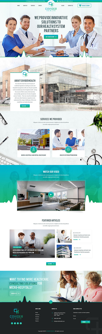 Innovative Website for a Healthcare Consulting Company branding graphic design healthcare illustration photoshop ui vector website design