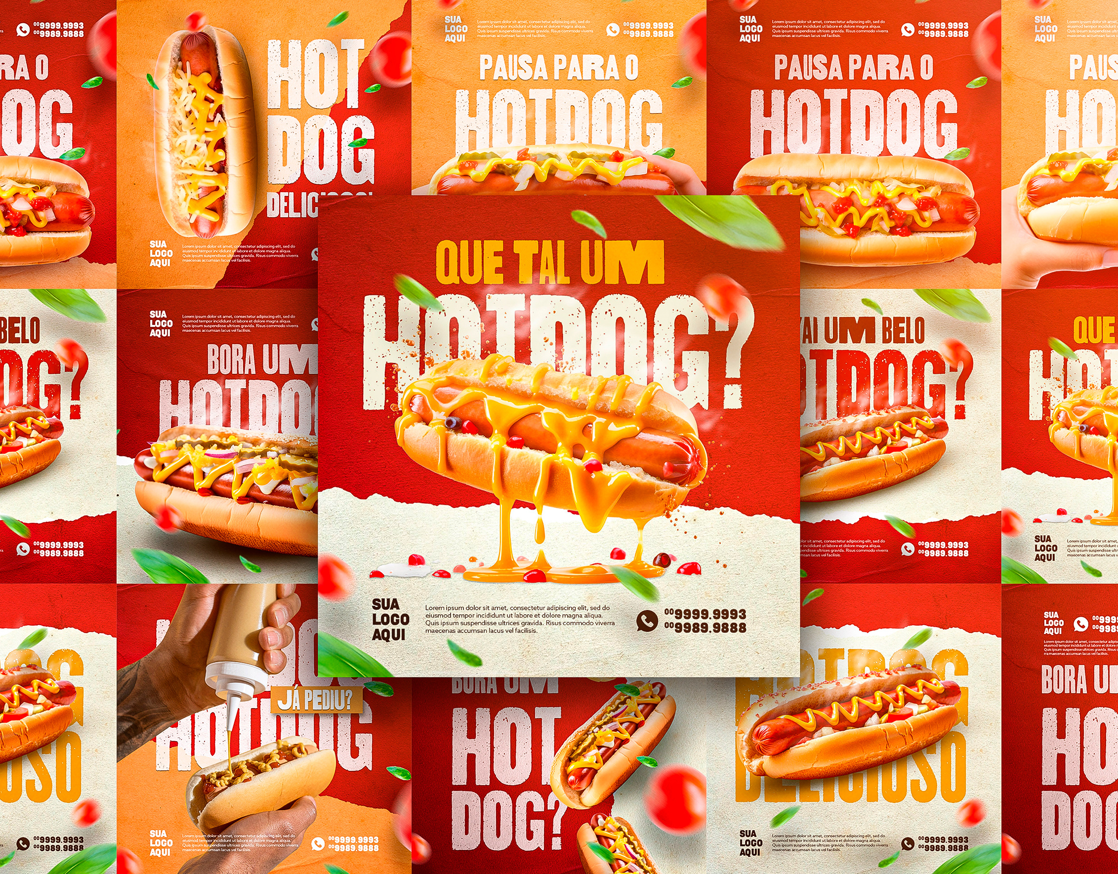 Hot dog posters comida comida de rua fastfood hotdog lanche restaurant