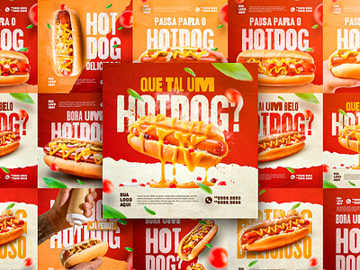 Hot dog posters comida comida de rua fastfood hotdog lanche restaurant