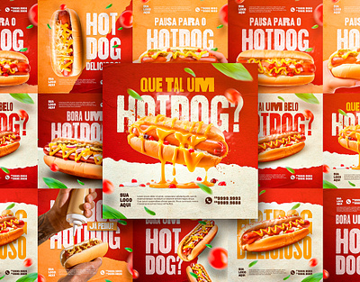 Hot dog posters comida comida de rua fastfood hotdog lanche restaurant
