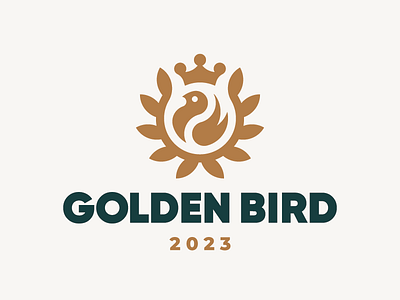Golden Bird bird concept design logo