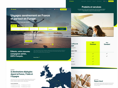 Celeste (Airline campany) airligne design plane ui website