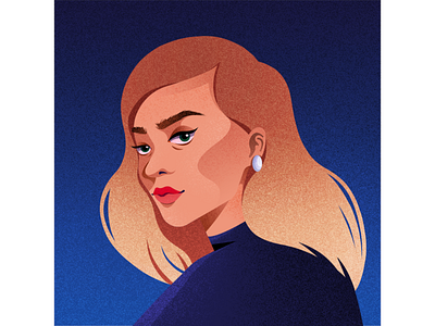Lana character illustration portrait self vector