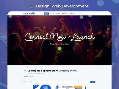 Connect Now TV Website UI app website business website clean ui corporate website ecommerce event event website landing page page layout ui ui design uidesign ux design uxui web layout web ui design website