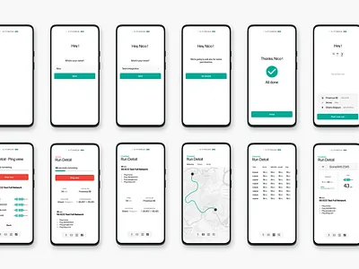 Network latency checker design mobile ui