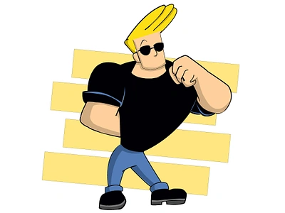 Johny Bravo Created with Adobe Illustrater design graphic design illustration vector