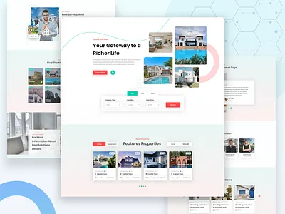 Real Estate landing page broker building real estate ui