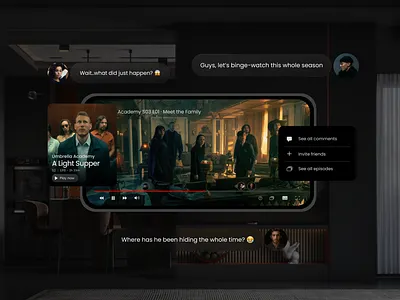 Netflix Team Concept | Watch TV Shows and Movies with friends design figma mobile app netflix netflixconcept spatial spatial design tvseries tvshows ui ui ux design ux