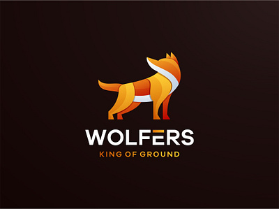 Wolf fox graphic design illustration logo wolf