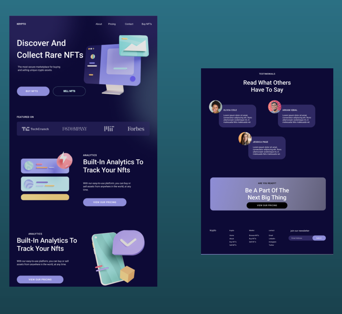 Krypto Web App by Mohammed Arkam on Dribbble