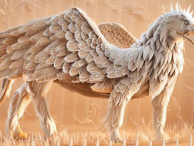 شیردال Griffin cherubim griffin simurgh آذرآبادگان آذرگشنسب اوستا زرتشت زروان سراف ها سیمرغ شاه جمشید شاهنامه شیردال لاموسا کروبی ها گریفین گریفیندور گوپت شاه یشت ها