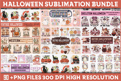 Halloween PNG Sublimation BIG Bundle october