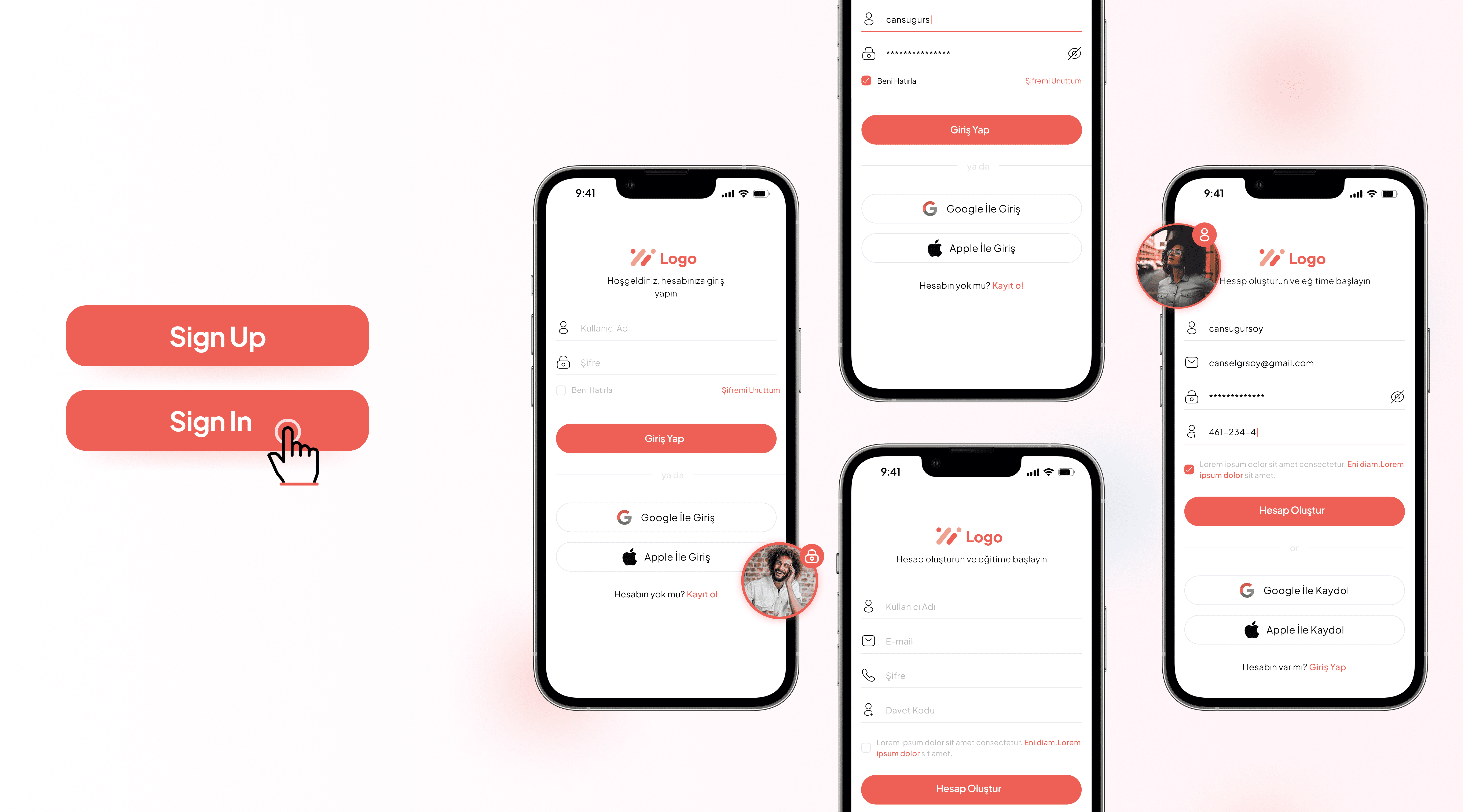 Sign Up/Sign In ui