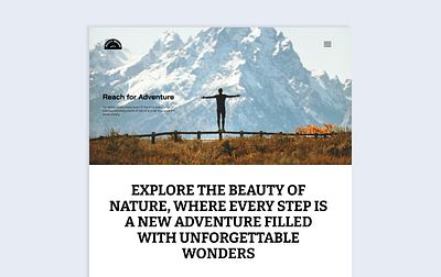 Discover a Thriving Nature Community! adventure community design inspiration nature simple typography ui uidesign ux website