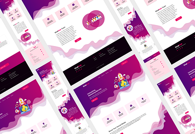 Marketing Agency - Desktop + Mobile Layout app branding design graphic design illustration logo typography ui ux vector