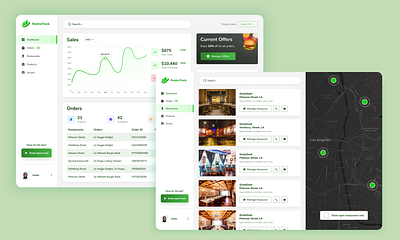 Restaurant Management Web App Design app design landing page design product design ui ui ux design ux web app