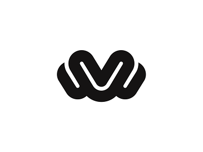 M branding identity logo mark negative space symbol