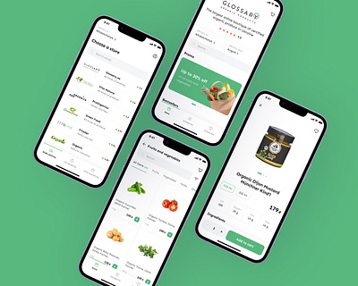 Organic Hub app grocery shopping interface mobile app online shopping organic ui ux