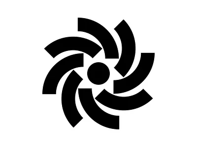 Black flower black flower geometric icon line logo shape simple symbol