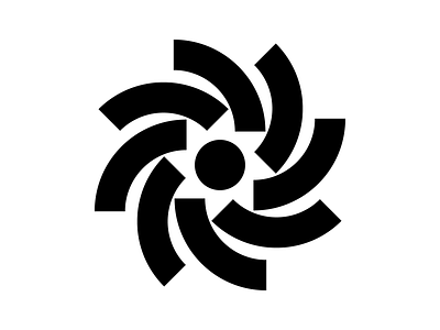 Black flower black flower geometric icon line logo shape simple symbol