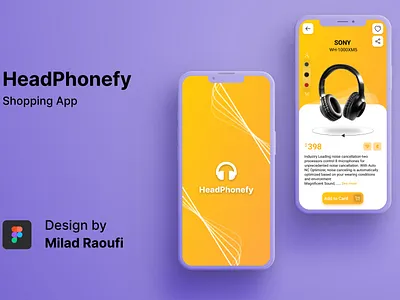Headphone Shopping App app design headphone headphone shopping app minimal mobile mobile app mobile design mobile shopping app motion graphics prototype prototyping shopping app ui ui design
