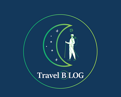 Travel blog branding design icon illustrator travel logo