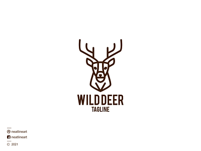 Deer Line Logo art branding deer design graphic design illustration line lineart logo neatlineart ui vector