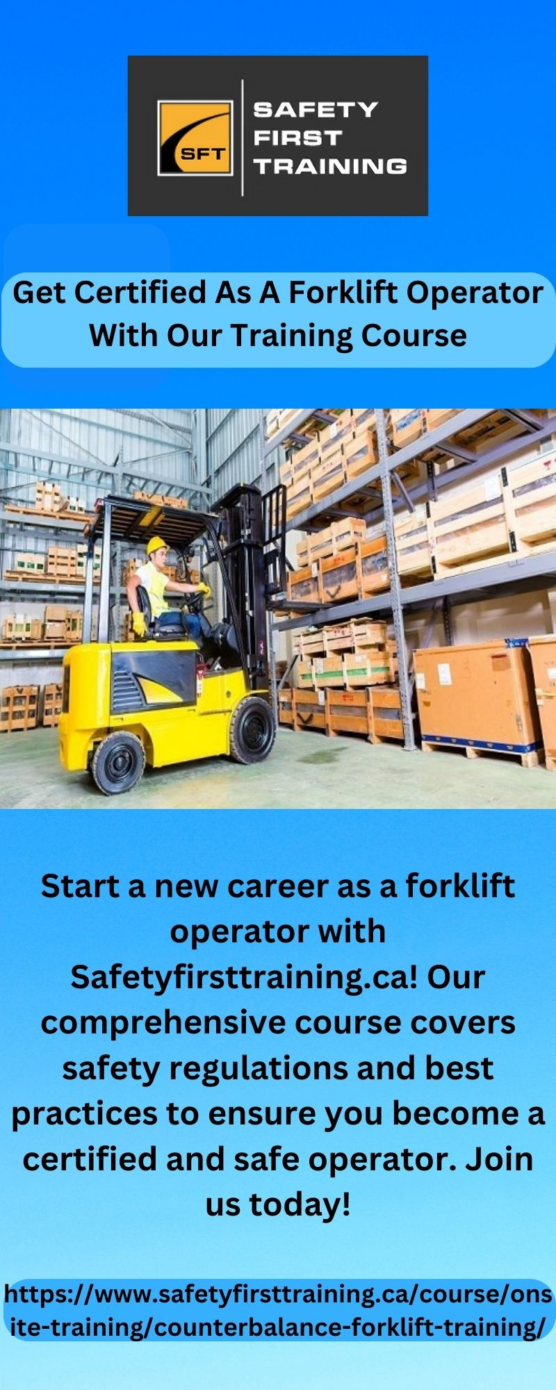 Get Certified As A Forklift Operator With Our Training Course by Safety