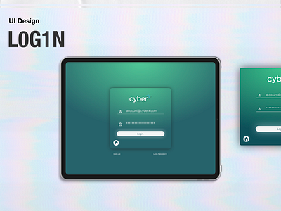 CyberX UI Redesign adobe xd redesign tablet ui