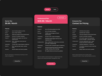 Pricing dailyui dailyui 30 plans pricing pricing plans subscriptions