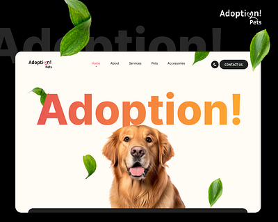 Adoption Pets - Website Design design graphic design ui ux website