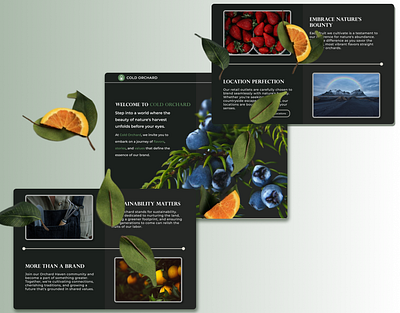 Cold Orchard Web Site Desing: Landing Page branding design desing landing page site ty typography ui uidesing ux web page website