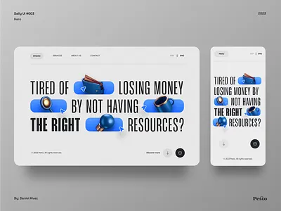 Web hero exploration | UX - UI dailyui design graphic design ui