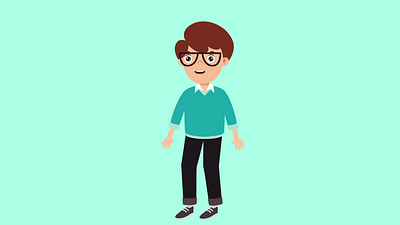 He's just glad to see you animation character animation jump motion graphics