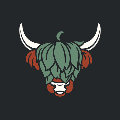 Shorty's Taphouse Logomark beer branding brewery cow design highland hop illustration logo mascot taphouse vector