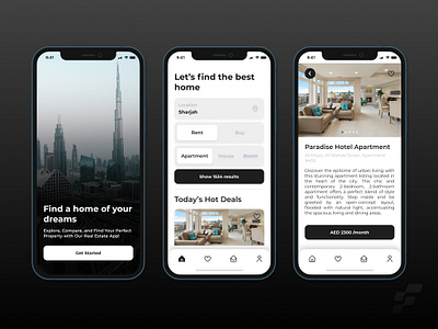 Real Estate App - UI/UX Design android apartment app application design estate flat graphic design home house installment ios land loan mobile morgage property real rent uiux