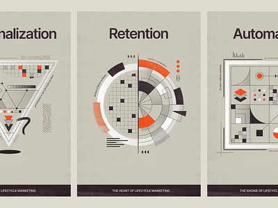 Lifecycle Marketing - Series abstract app art book chart collage cover engagement graph grid growth human illustration marketing mobile paint paper texture viral visual