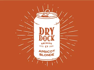 Apricot Blonde can art beer brand branding craft beer icon identity logo