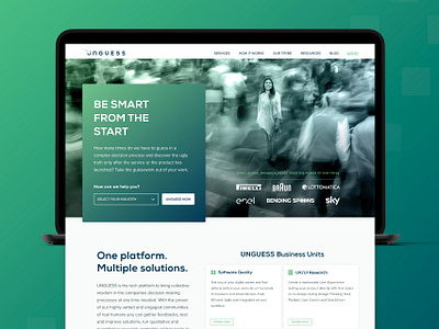 Unguess - Website for a crowdtesting platform app design mobile prototype ui ux website wireframe