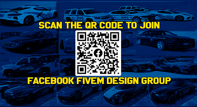 SCAN TO JOIN FB GROUP, FIVEM DESIGNS design fivem gaming graphic design gta gta5 gtaroleplay gtarp illustration