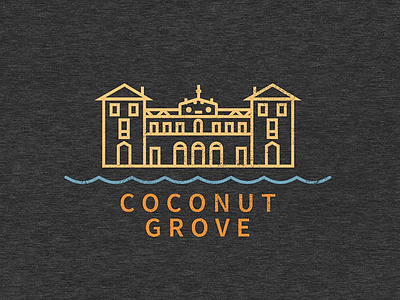 Coconut Grove - Viscaya illustration brand branding coconut grove drawing icon identity illustration logo miami viscaya