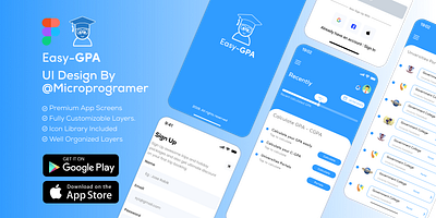 GPA Calculator Application UI Design designer expert design gpa calculator design graphics ui ui design uiux