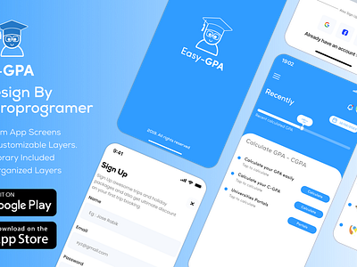 GPA Calculator Application UI Design designer expert design gpa calculator design graphics ui ui design uiux