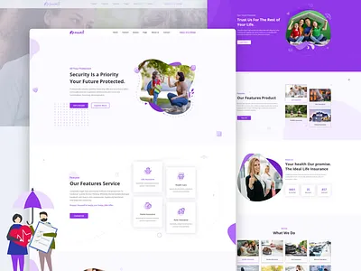 InsuKit - Insurance company agency company figma finance incurance insukit landingpage ui
