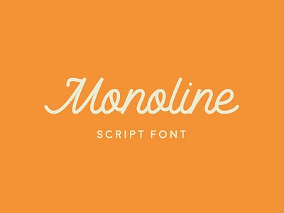 Monoline Script - Font app branding design graphic design illustration logo typography ui ux vector