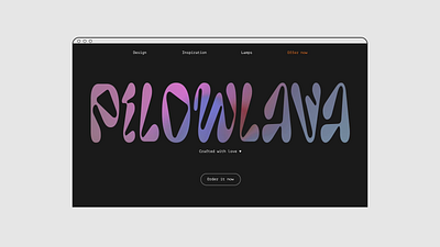 Pilowlava font usage concept motion graphics ui webdesign